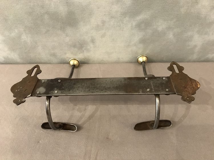 Porte manteaux, patères en fer poli d'époque 19 ème 