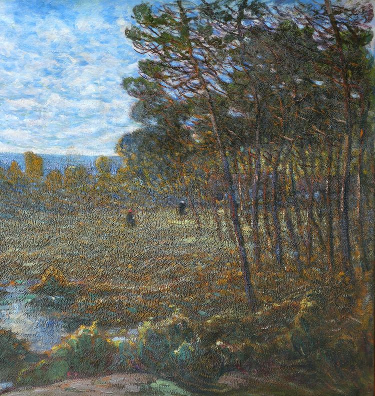 Julien Calvé, Pauillac, Landschaft der Médoc-Heide bei Peyblancan Gemälde Salon 1924 Bordeaux