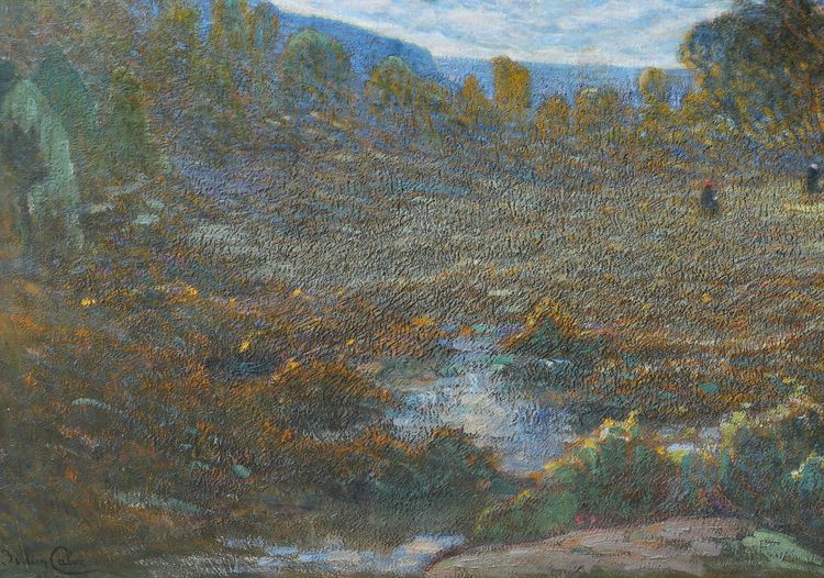 Julien Calvé, Pauillac, Landschaft der Médoc-Heide bei Peyblancan Gemälde Salon 1924 Bordeaux