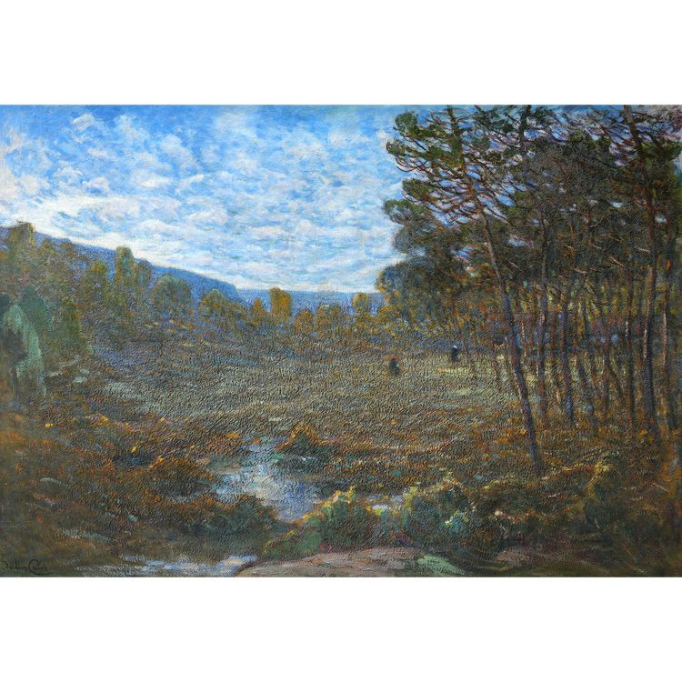 Julien Calvé, Pauillac, Landschaft der Médoc-Heide bei Peyblancan Gemälde Salon 1924 Bordeaux
