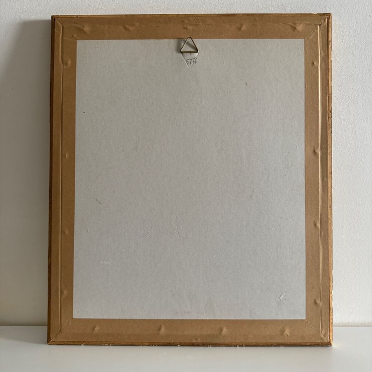 19th century watercolor on paper depicting a troubadour in a gilded frame