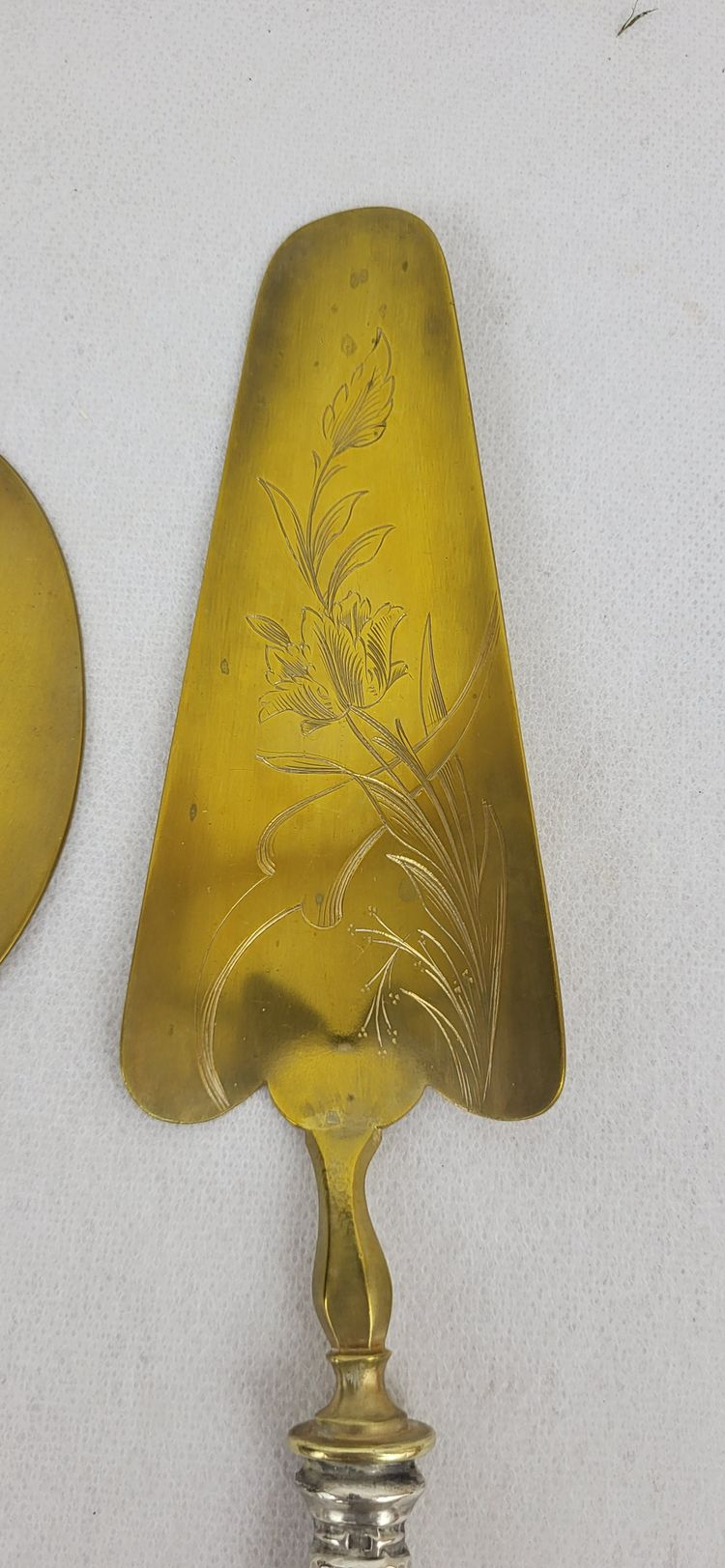 Silver Vermeil Art Nouveau pie server and cake server