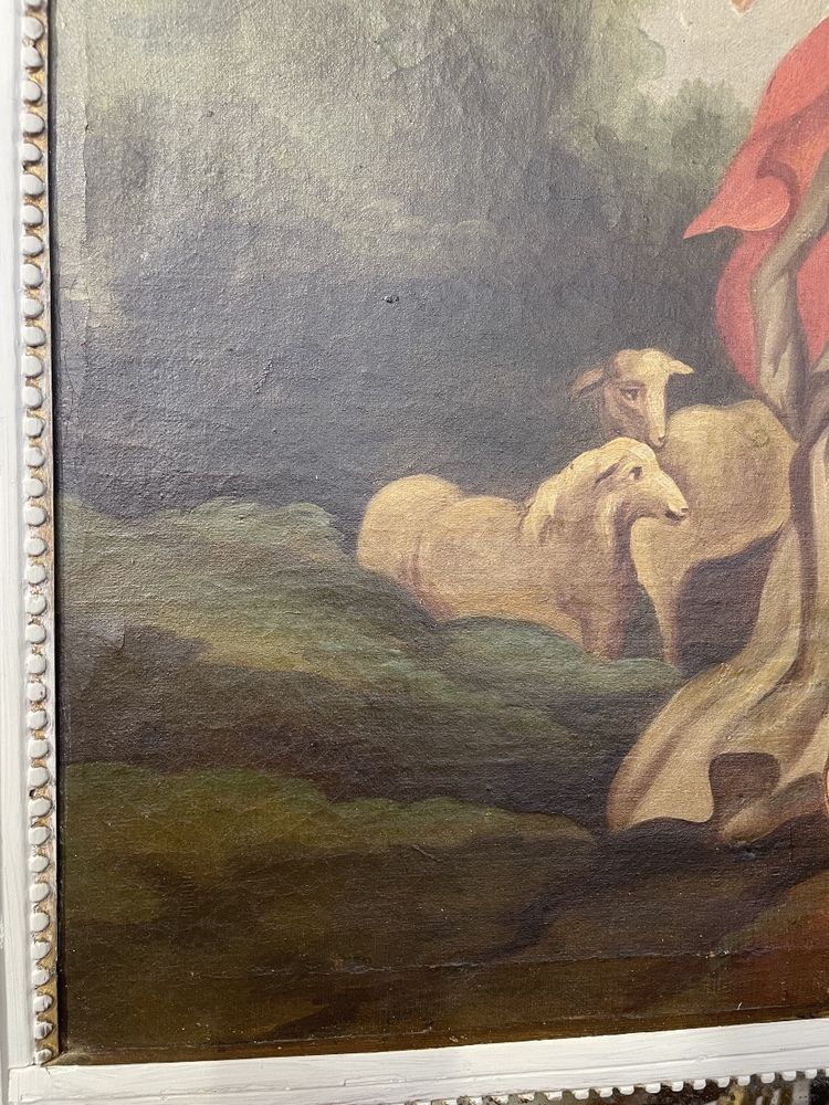 Louis XVI period trumeau with decoration of an allegory of love