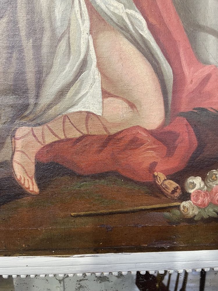Louis XVI period trumeau with decoration of an allegory of love