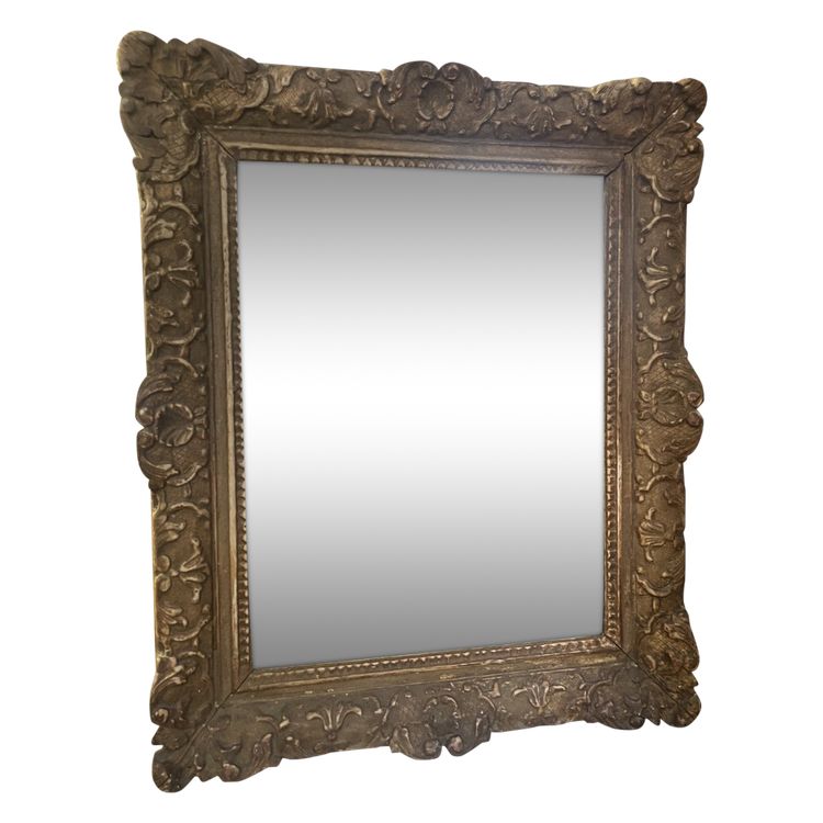 Miroir d’époque Louis XV en bois sculpté 