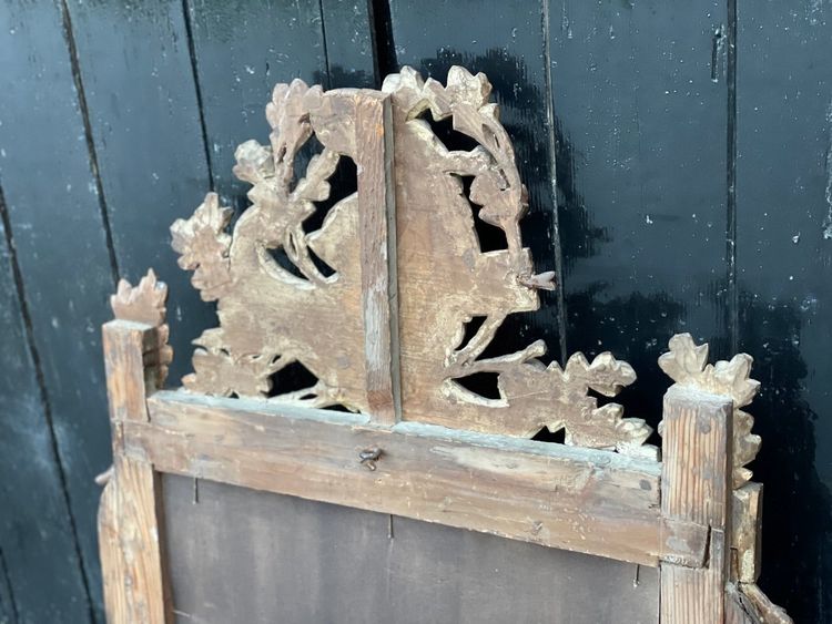 Miroir Louis XVI En Bois Sculpté Doré, XVIIIème Siècle