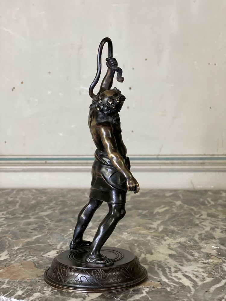 Silenus, Bronze Sculpture After Antique, 19th century