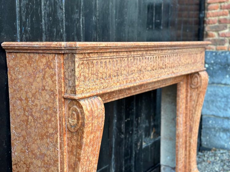 Louis XVI style mantel in Verona marble circa 1880