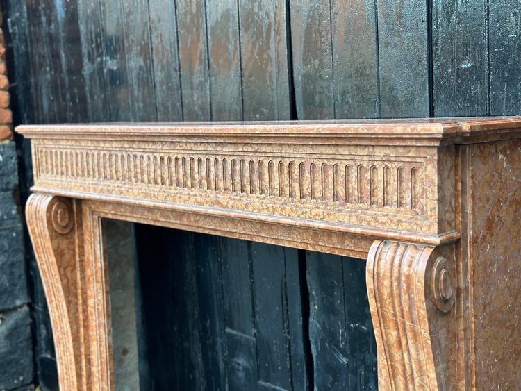 Louis XVI style mantel in Verona marble circa 1880