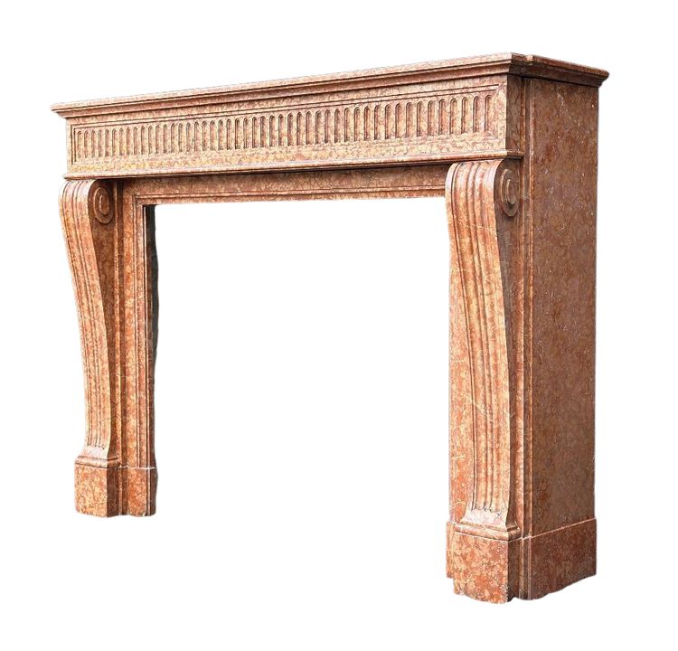 Louis XVI style mantel in Verona marble circa 1880