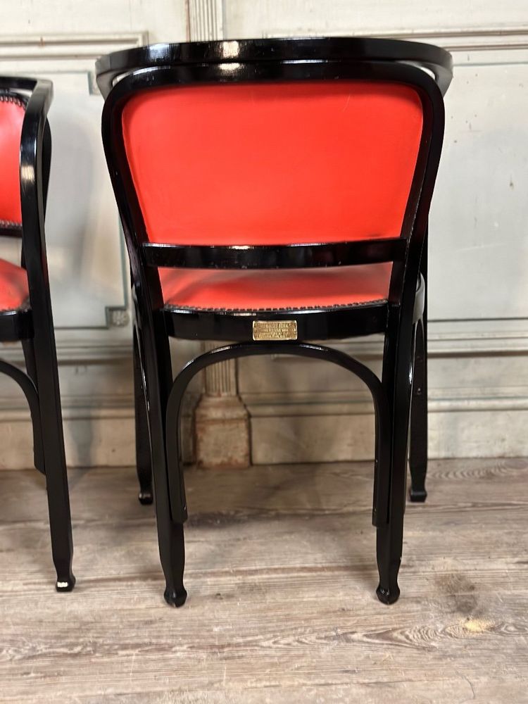 6 Fauteuils En Hêtre Courbé Par Gustav Siegel Pour Kohn