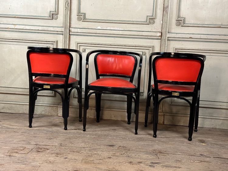 6 Fauteuils En Hêtre Courbé Par Gustav Siegel Pour Kohn