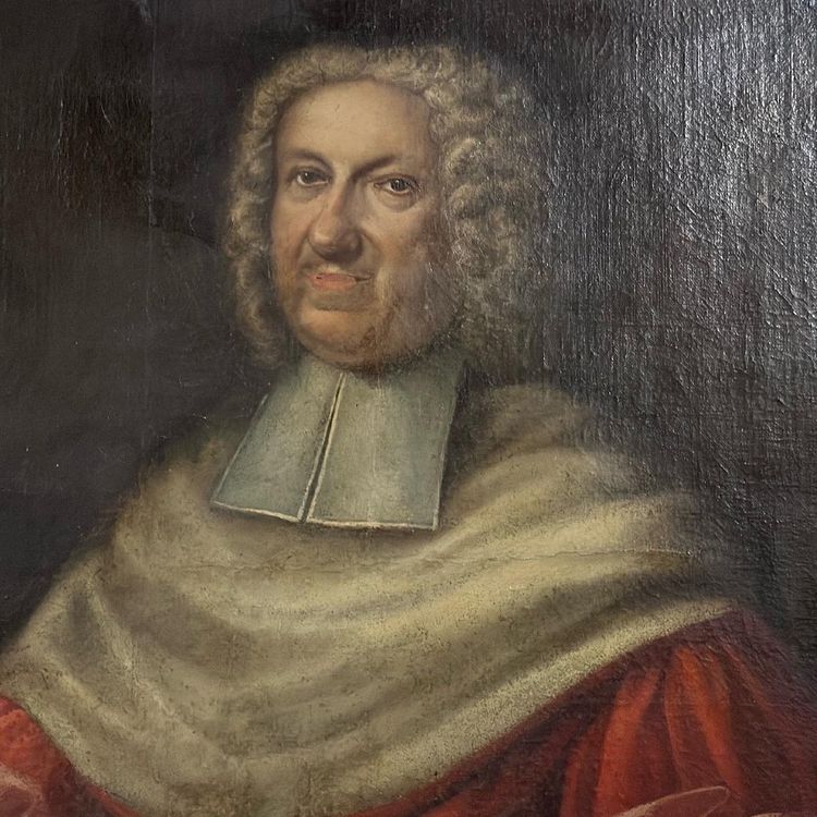 Portrait D’un Chancelier, Huile Sur Toile Datée De 1727