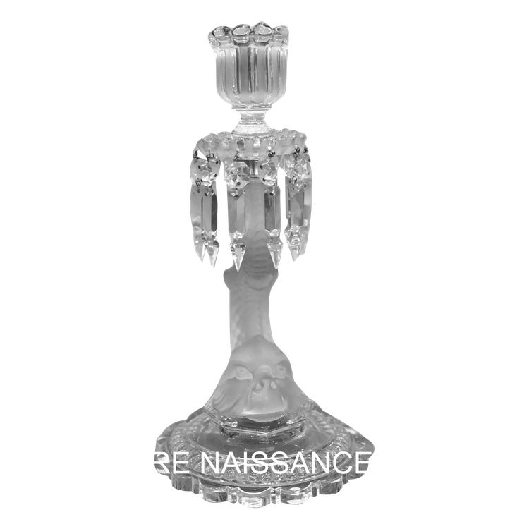 Imposing candlestick torch Baccarat Dauphin model.