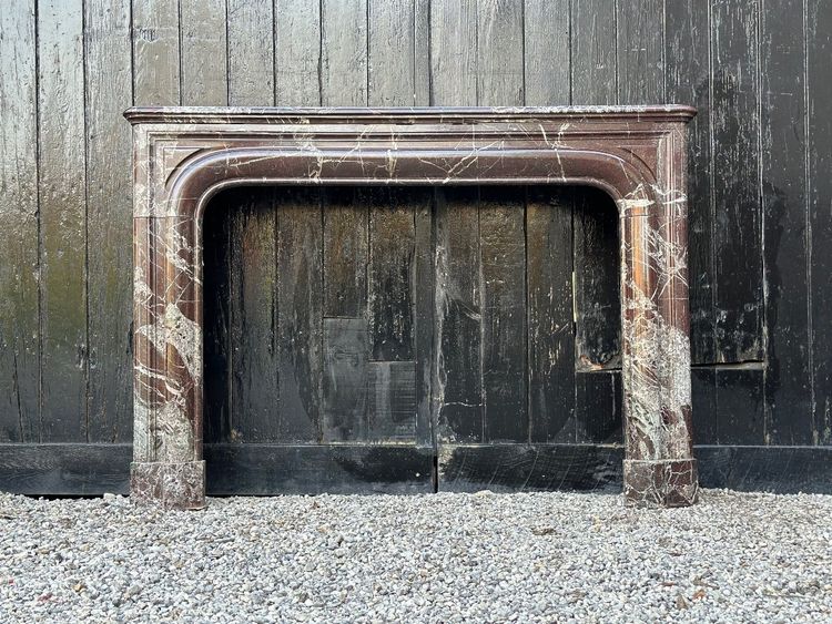 Louis XIV style Levanto marble mantel circa 1880