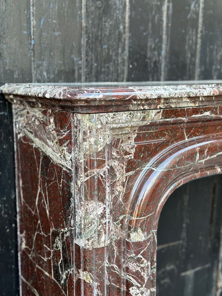 Louis XIV style Levanto marble mantel circa 1880