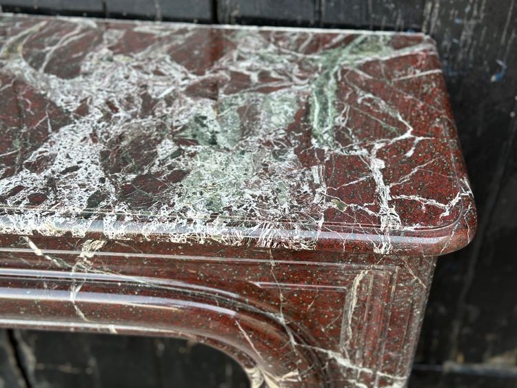 Louis XIV style Levanto marble mantel circa 1880