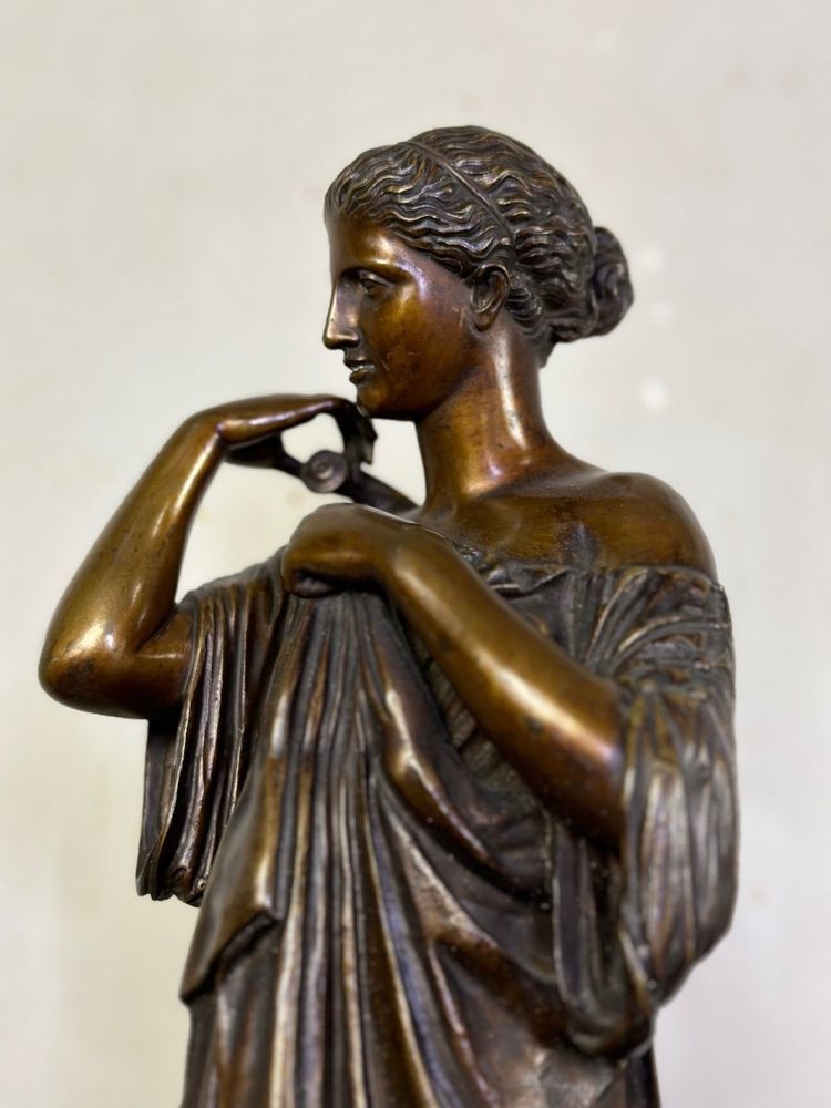 Diane De Gabies, Grand Bronze D’après L’antique Patine Médaille