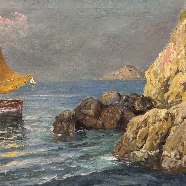 Paysage enchanteur de Sorrente, fin du XIXe siècle