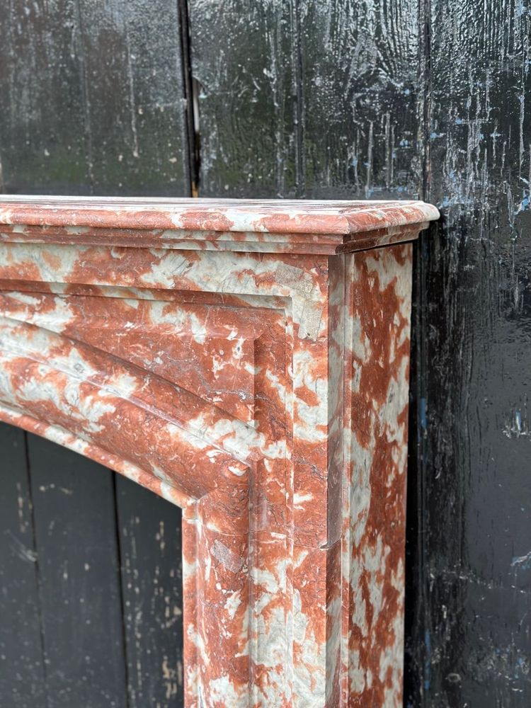 Kamin Im Stil Louis XIV Aus Rotem Marmor Aus Languedoc Um 1880