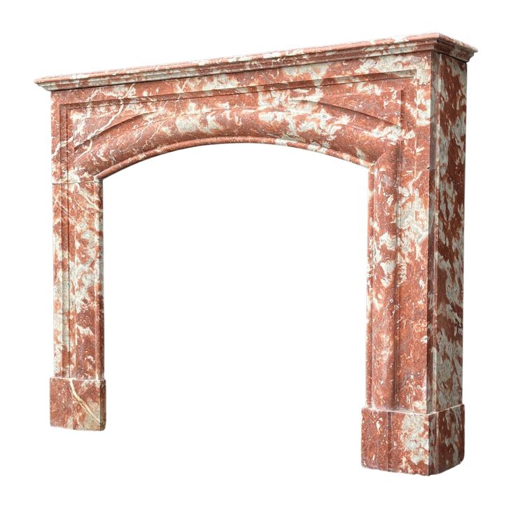 Kamin Im Stil Louis XIV Aus Rotem Marmor Aus Languedoc Um 1880