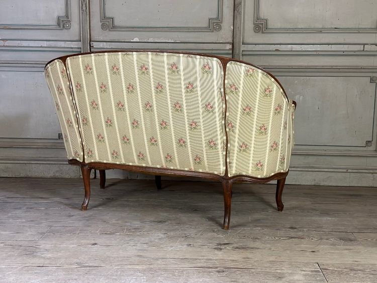 Louis XV Style Carved Wood Basket Bench Circa 1880