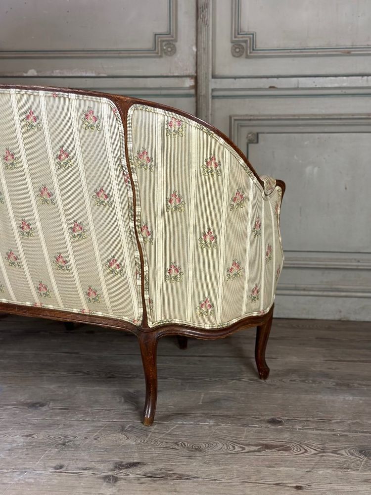 Louis XV Style Carved Wood Basket Bench Circa 1880