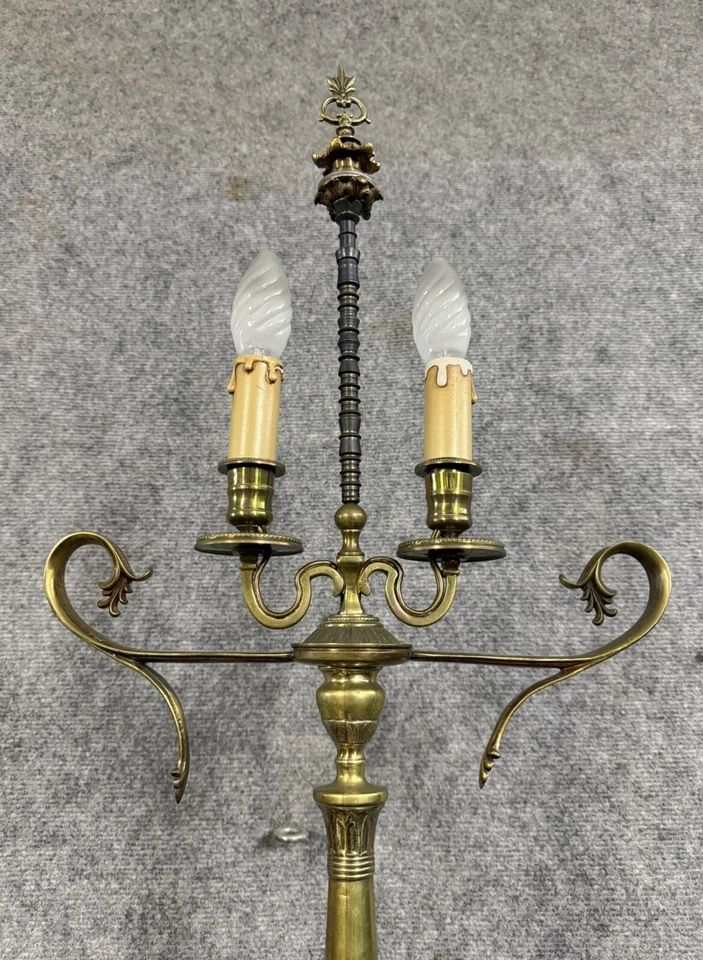 Empire period lamp in bronze and marble