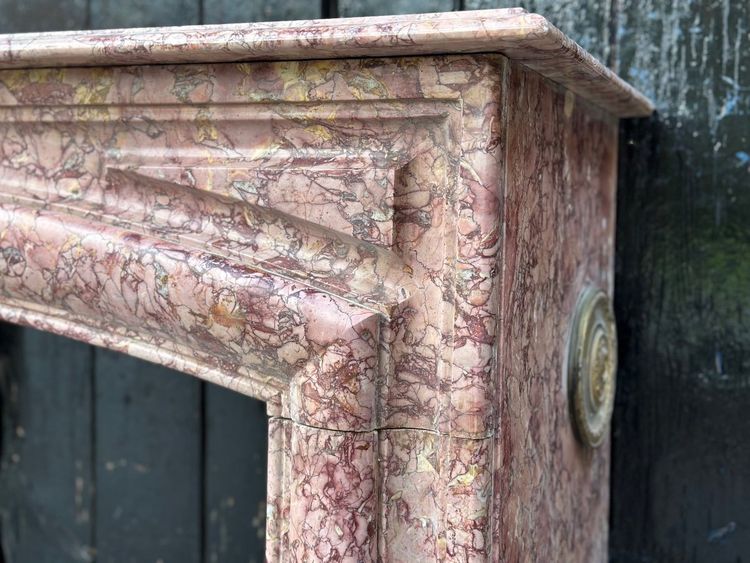 Kamin Im Stil Louis XIV Aus Brokatmarmor Violett Um 1880