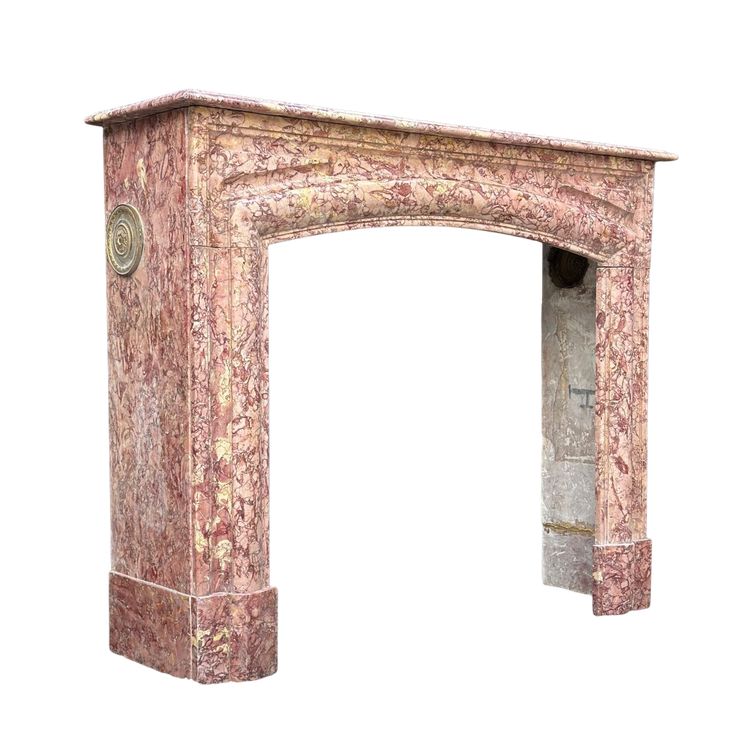 Kamin Im Stil Louis XIV Aus Brokatmarmor Violett Um 1880