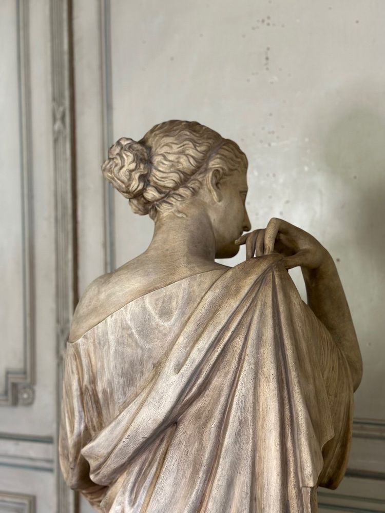 Diane De Gabies, terracotta invetriata bianca dopo l'Antico, 1880 ca.