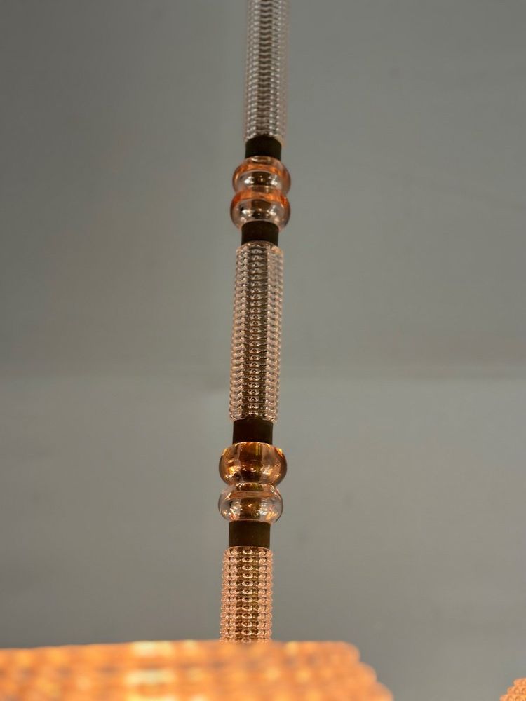 Venetian Pink Murano Glass Chandelier Circa 1930