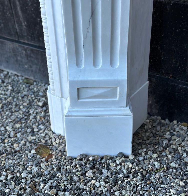 Kamin Napoleon III Aus Carrara Marmor Um 1880