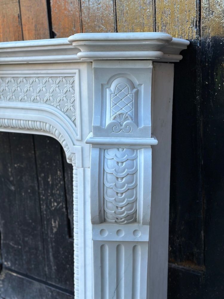 Kamin Napoleon III Aus Carrara Marmor Um 1880