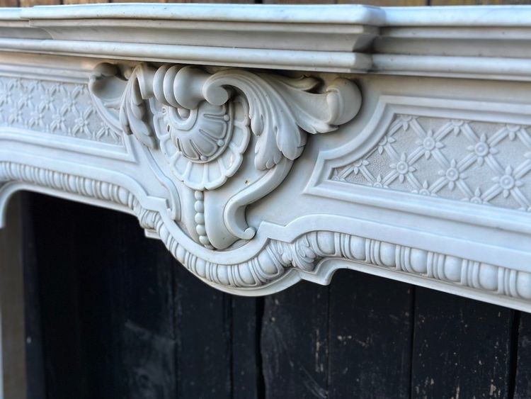 Kamin Napoleon III Aus Carrara Marmor Um 1880