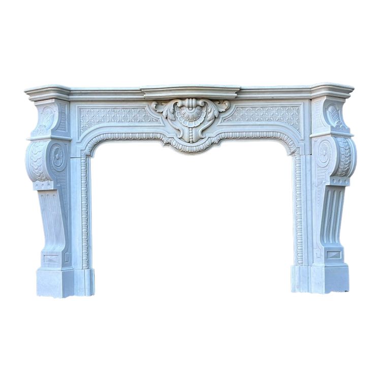 Kamin Napoleon III Aus Carrara Marmor Um 1880