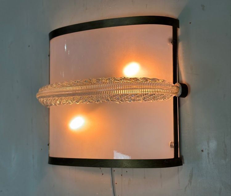 Pair Of Murano Glass Venetian Sconces Circa 1950