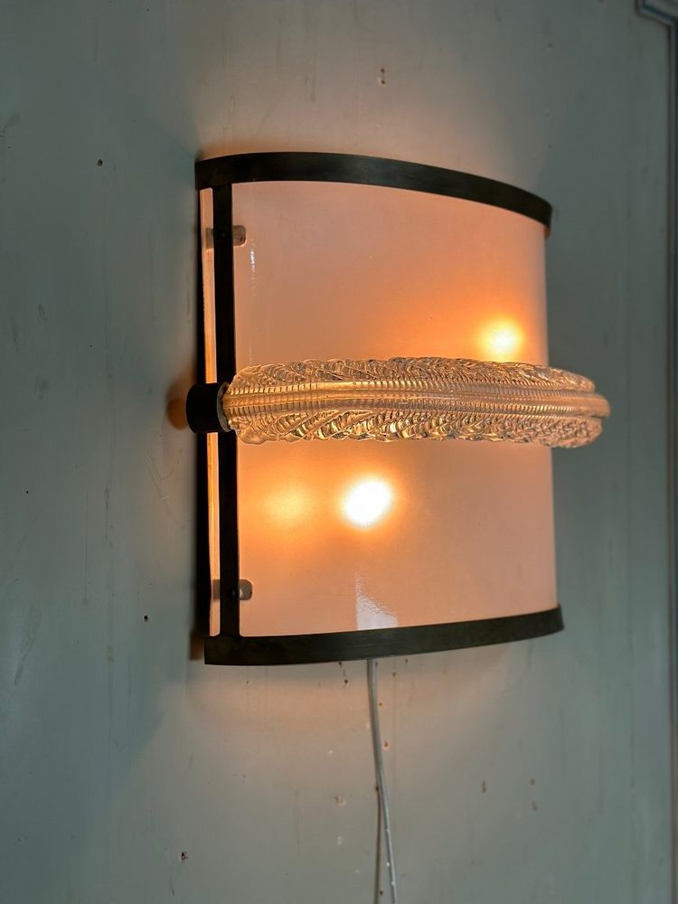 Pair Of Murano Glass Venetian Sconces Circa 1950