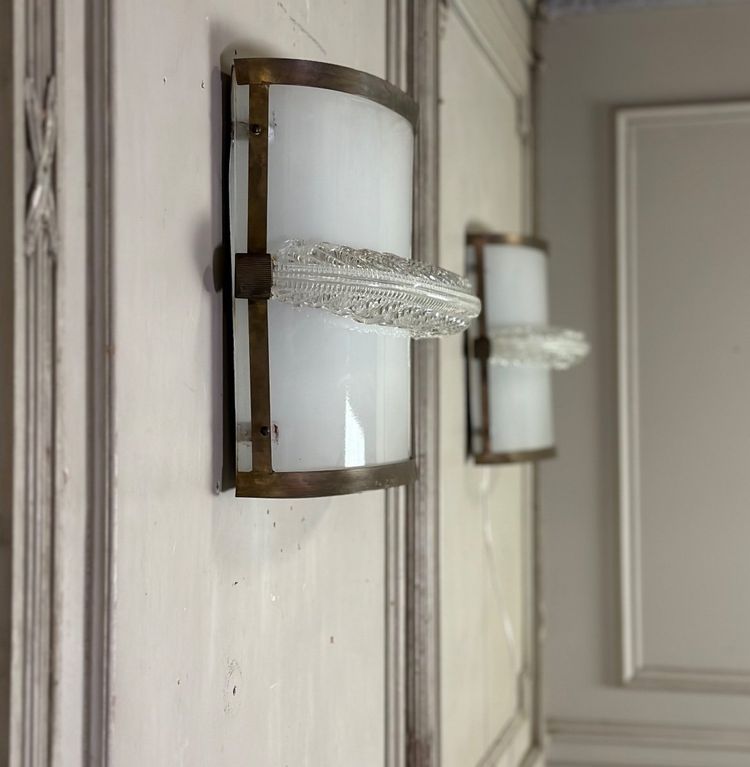 Pair Of Murano Glass Venetian Sconces Circa 1950