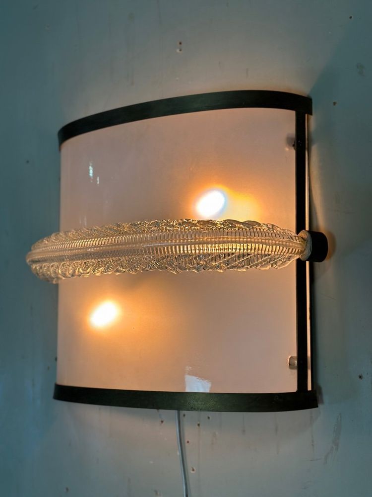 Pair Of Murano Glass Venetian Sconces Circa 1950