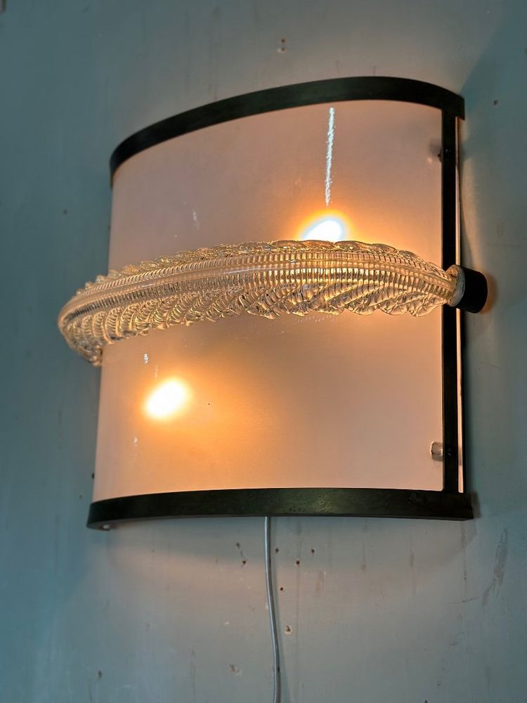 Pair Of Murano Glass Venetian Sconces Circa 1950