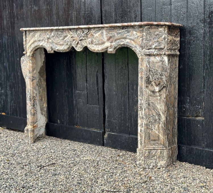 Regency Kamin Aus Grauem Marmor Des Ardennes, 18. Jahrhundert