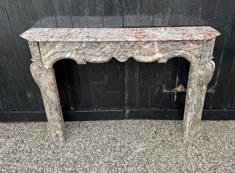 Regency Kamin Aus Grauem Marmor Des Ardennes, 18. Jahrhundert