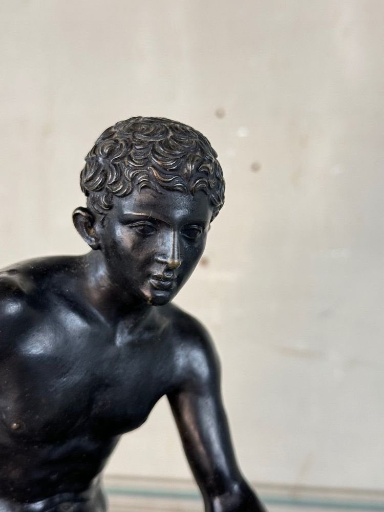 Hermès Au Repos, bronzo patina nera, qualità molto raffinata, inseguimento 19° secolo