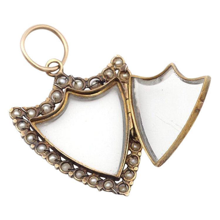 Pendentif médaillon porte-photo écusson Napoléon 1er en or 18k, Médaillon 1er Empire