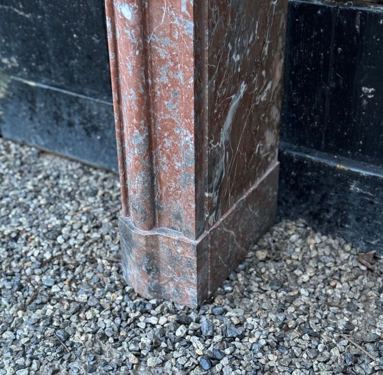 Kamin Im Stil Louis XIV Aus Marmor De Rance, Um 1880