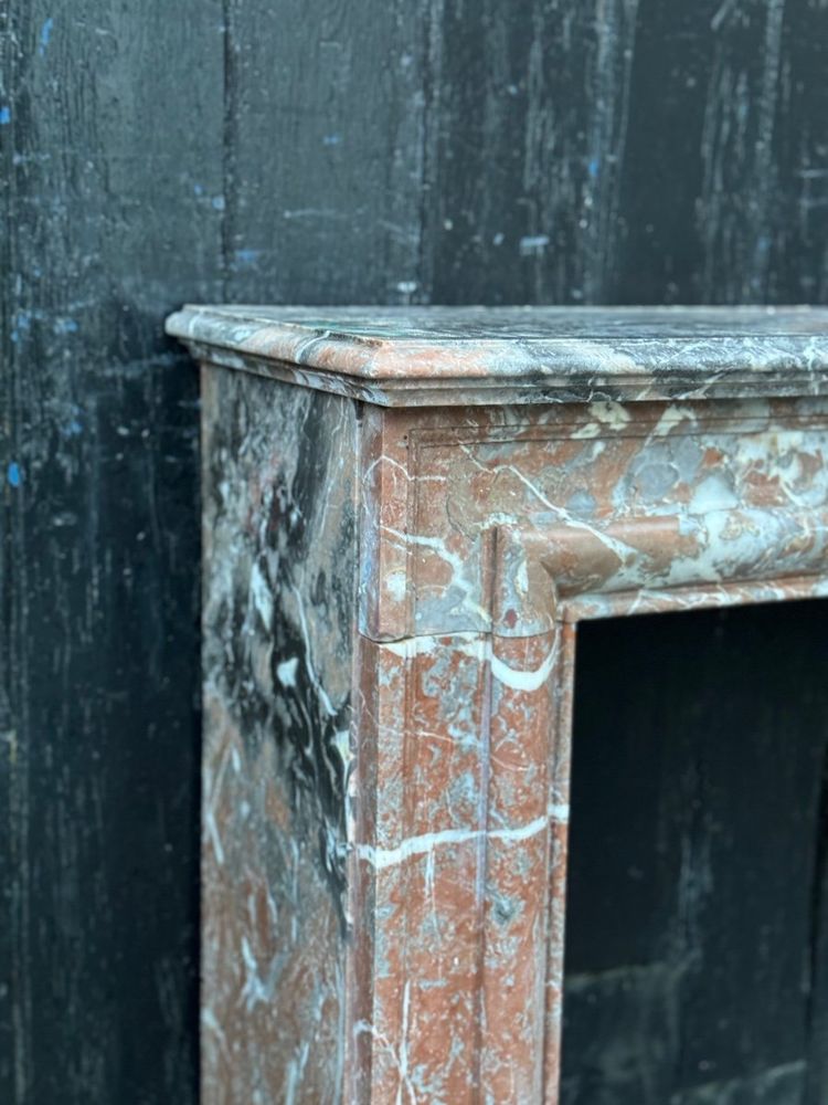 Kamin Im Stil Louis XIV Aus Marmor De Rance, Um 1880