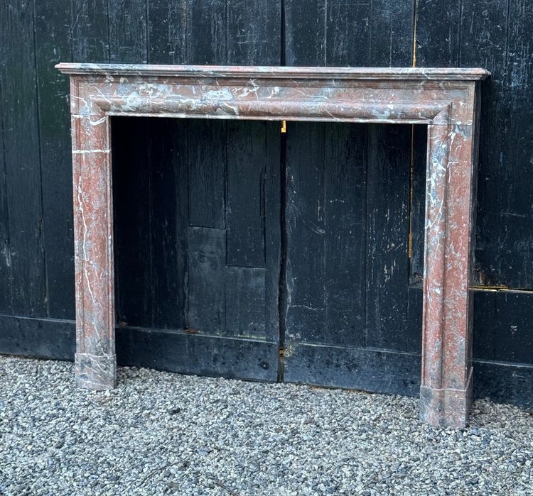Kamin Im Stil Louis XIV Aus Marmor De Rance, Um 1880