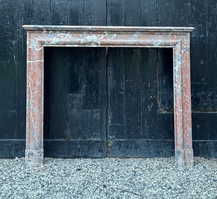 Kamin Im Stil Louis XIV Aus Marmor De Rance, Um 1880