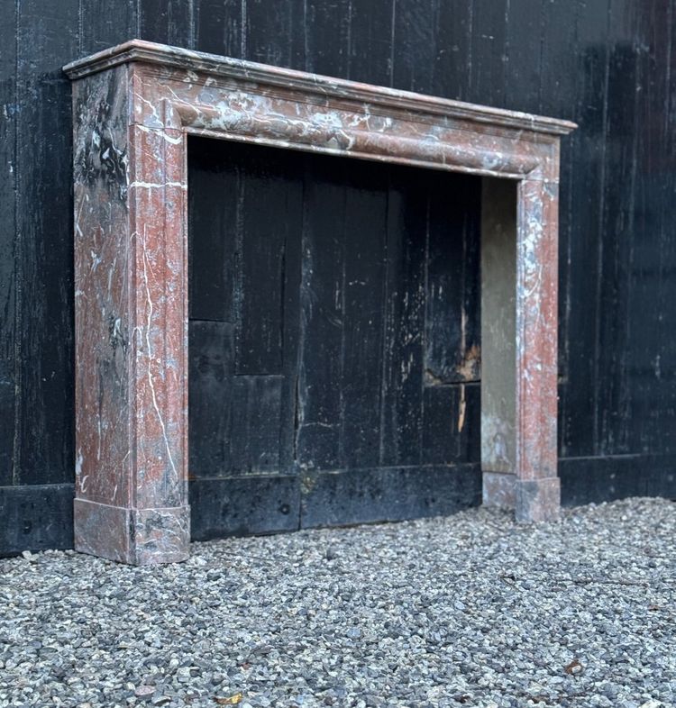 Kamin Im Stil Louis XIV Aus Marmor De Rance, Um 1880